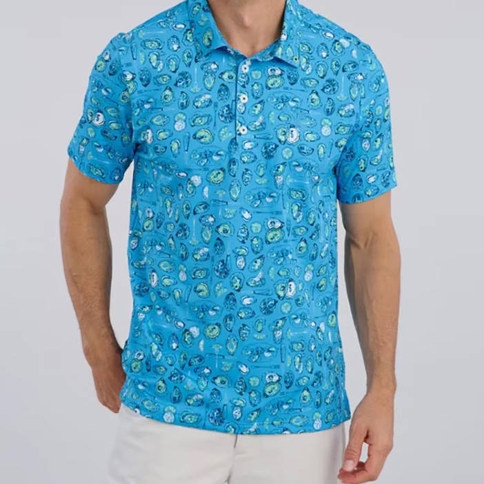 Custom OEM Sublimation Printed Short Sleeve Golf T-shirt Tennis Shirts