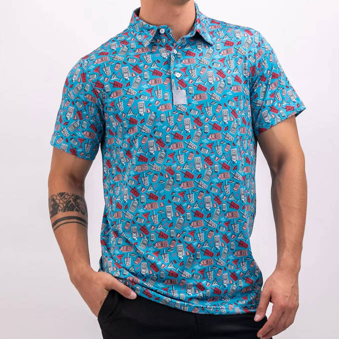 OEM Design Golf Clothes Performance Polo Full Sublimation Printing Golf Shirts