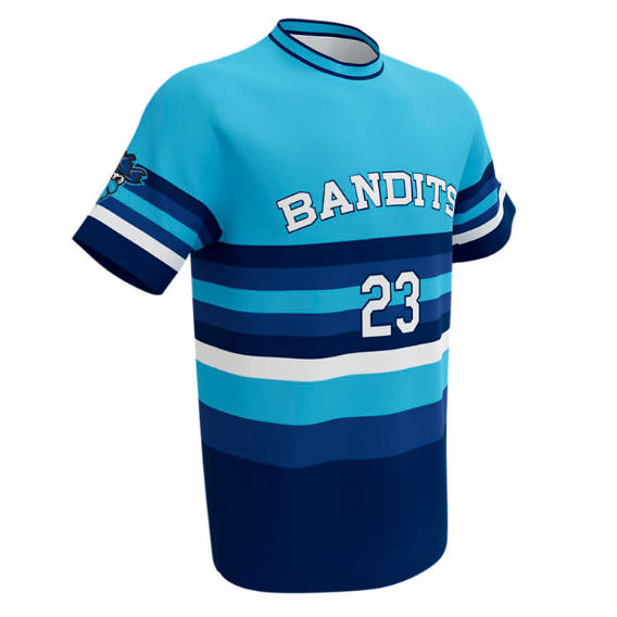 Custom Printing Blue Baseball Jerseys Baseball Uniform With Button up