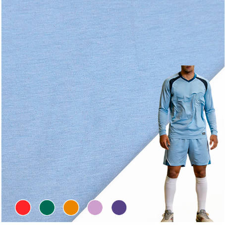 Breathable Football Jersey Fabric Polyester Material Jersey Fabric