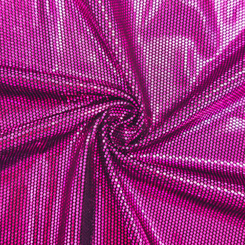 Hot Foil Stamping Polka Dots Silver Foil Polyester Spandex Shiny Foil Fabric