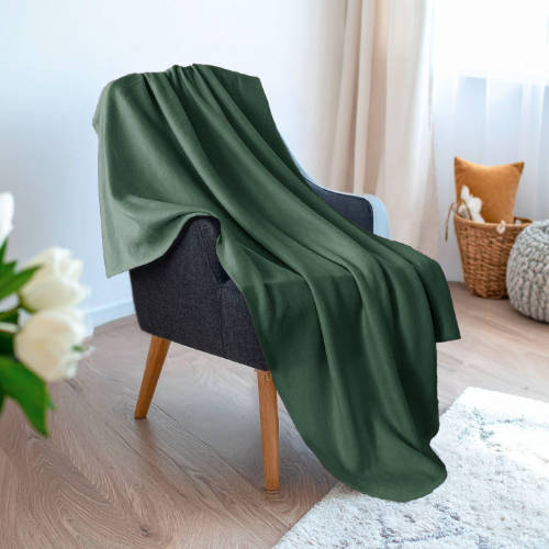Promotional Pack OEKO TEX Certified Knitted No sew Cut Edge Polar Fleece Blanket
