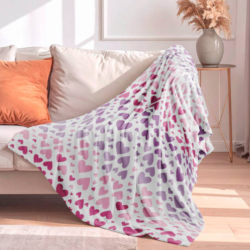 Rotary Printed Polar Fleece Blanket One Side Anti Pilling Two Side Brush Washable 100%