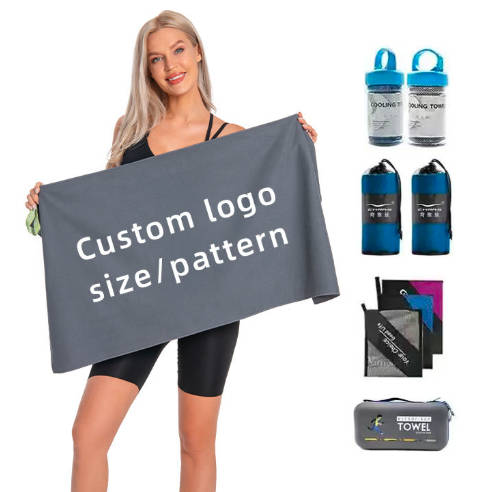 Sweat Absorbing Printed Microfiber Sport Fitness Towel Custom Gym Towel 2
