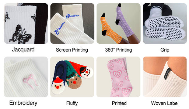Solid Color Custom Crew Pilates Socks for Pilates Training 2
